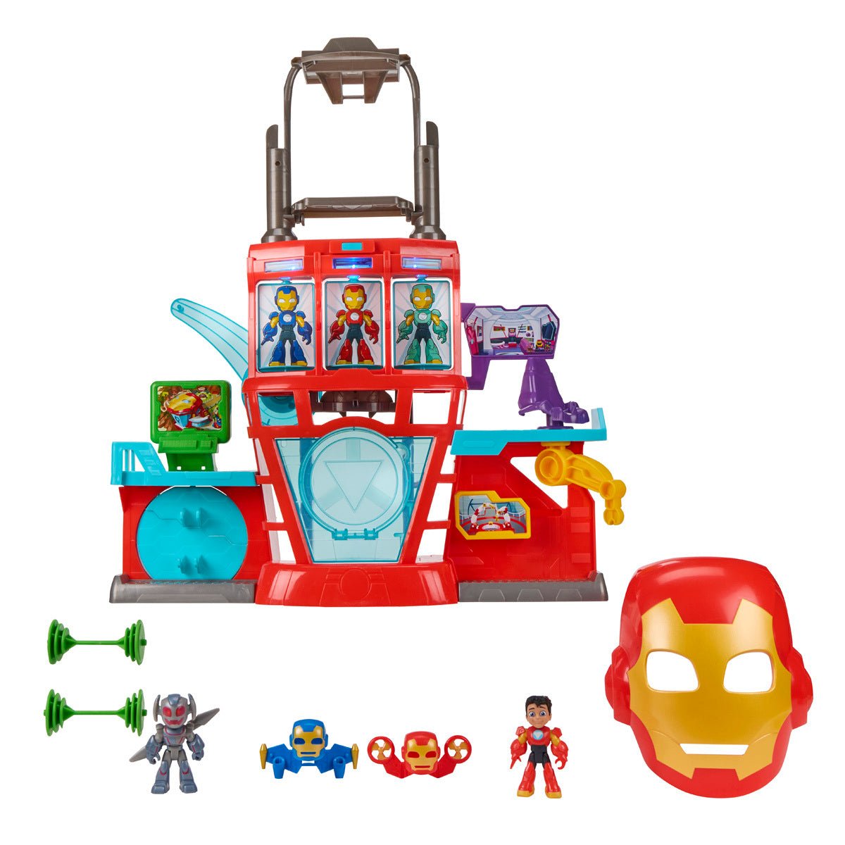 Marvel Iron Man & His Awesome Friends Iron Quarters 3 - Inch Playset G1259 - Colorland Toys