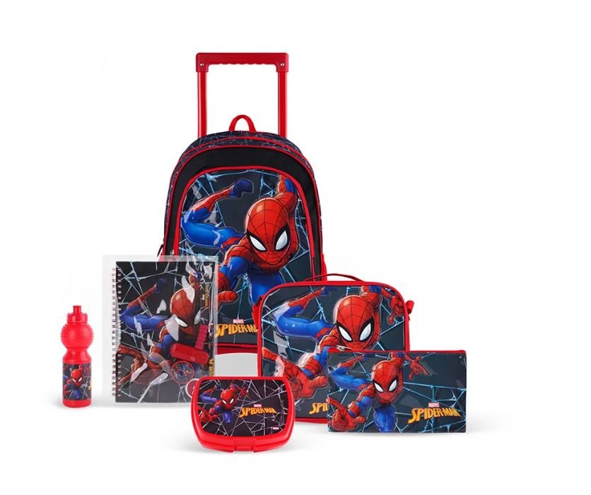Marvel Spiderman Web Sling Time V2 5 - in - 1 School Set 18inch TBT235IN1C41 - 18 - Colorland Toys