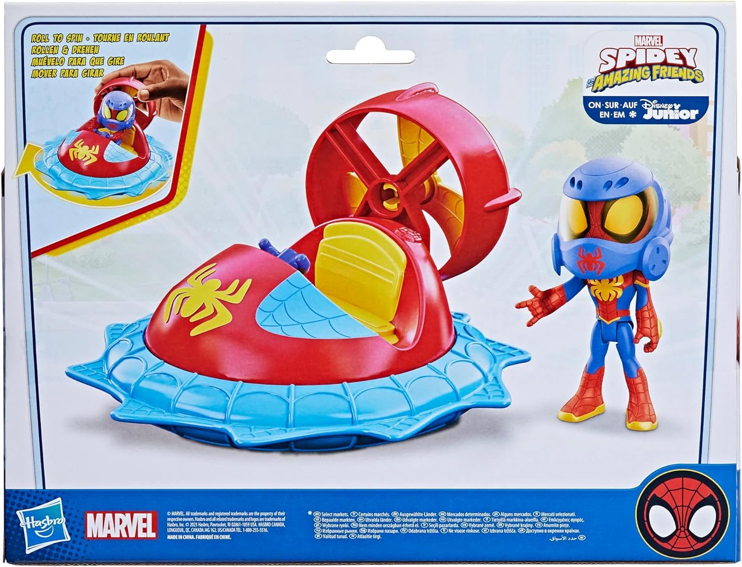 Marvel Spidey And His Amazing Friends Spidey with Hover Spinner Vehicle - Colorland Toys