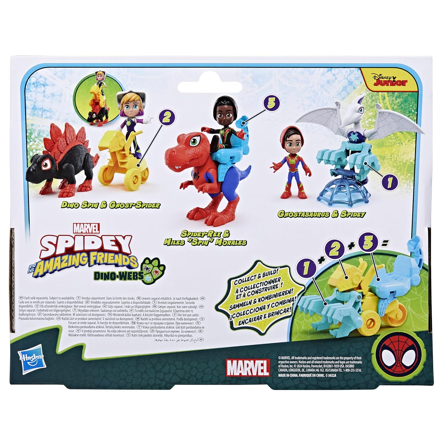 Marvel Spidey & His Amazing Friends Dino-Webs Ghostasaurus & Spidey G0123 - Colorland Toys