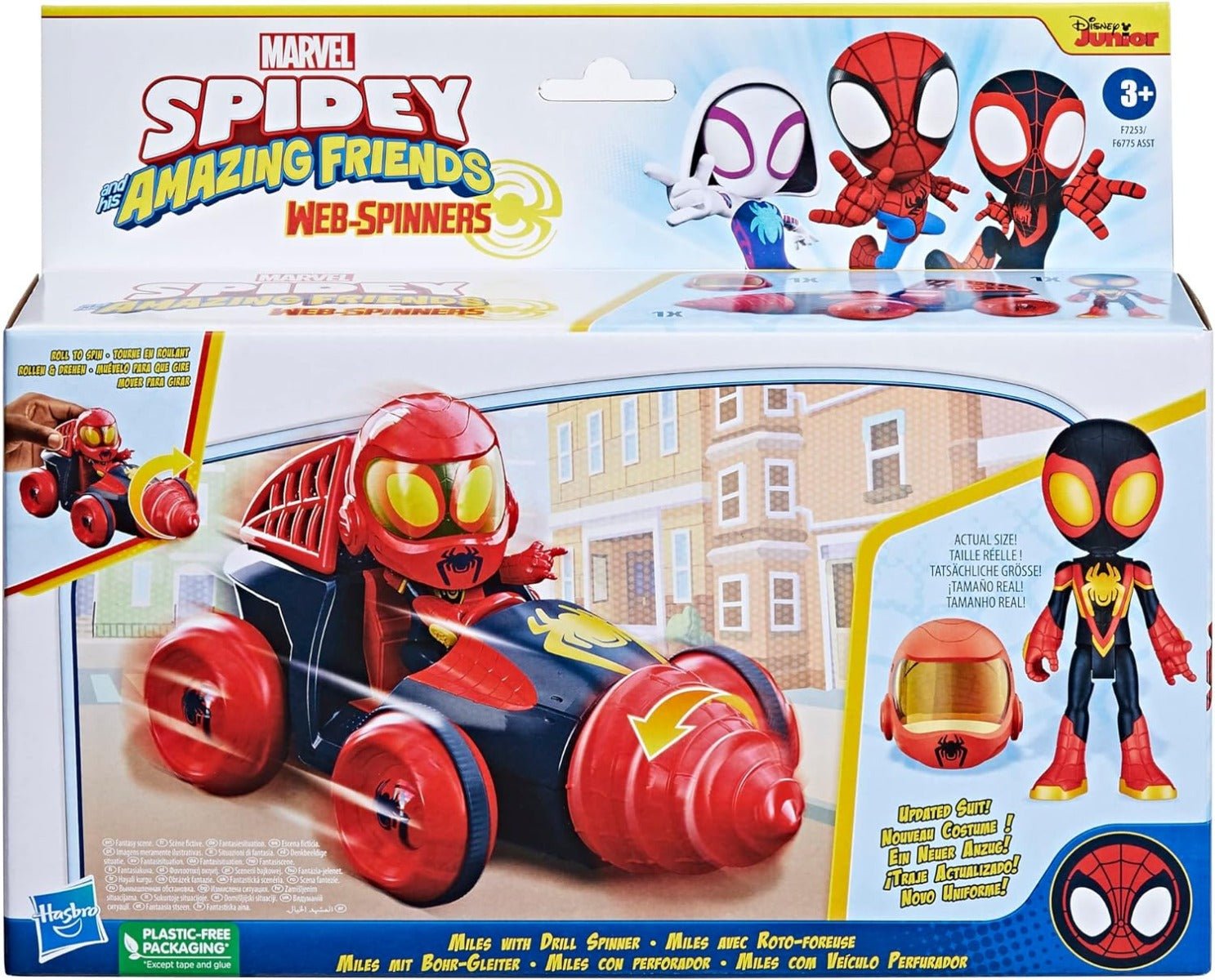 Marvel Spidey His Amazing Friends - Miles with Drill Spinner Vehicle - Colorland Toys