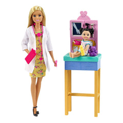 Barbie Doll Pediatrician Playset Doctor Toddler Patient - Colorland Toys