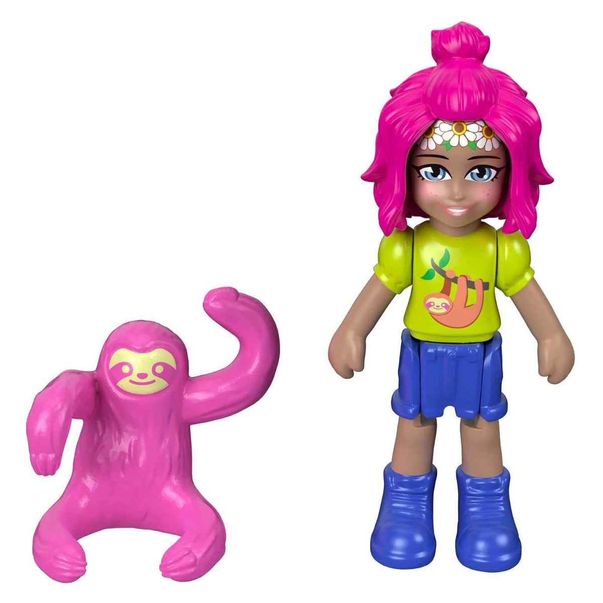 Polly Pocket Flip & Find Sloth Compact GTM59 - Colorland Toys