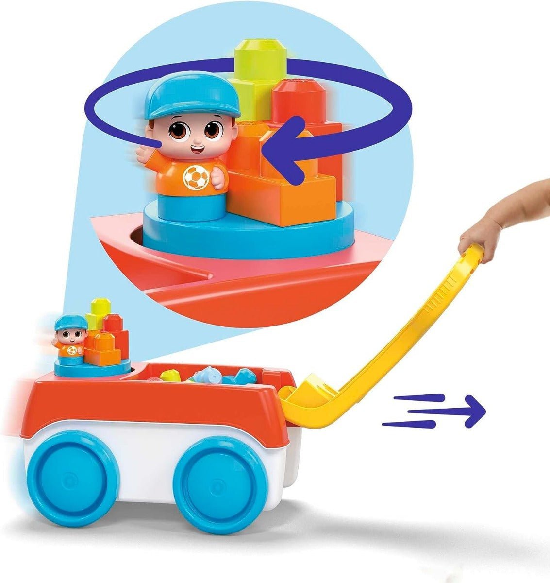 Mega Bloks Block Spinning Wagon HHN00 - Colorland Toys