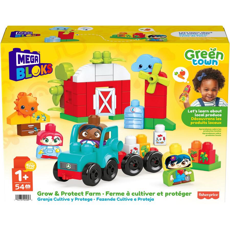 Mega Bloks Green Town Grow And Protect Farm Building Set HDL07 - Colorland Toys