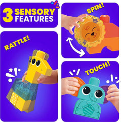 Mega Bloks Sensory Rock 'N Rattle Safari HKN42 - Colorland Toys