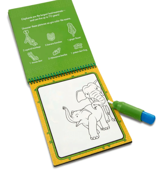 Melissa & Doug On The Go Water Wow Jungle Water Reveal Pad 30176 - Colorland Toys