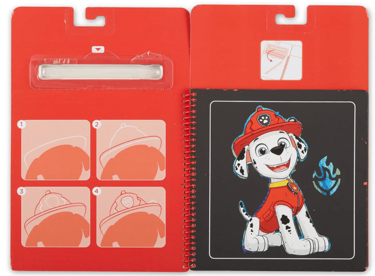 Melissa & Doug Paw Patrol Scratch Art Pad - Marshall - Colorland Toys