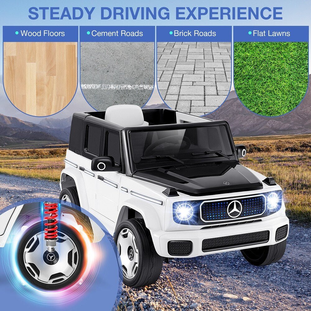Mercedes Benz G-63 AMG 12V Ride-On EVA- Leather 2M Grey JJ2088 - Colorland Toys