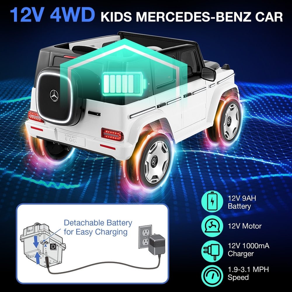 Mercedes Benz G-63 AMG 12V Ride-On EVA- Leather 2M Grey JJ2088 - Colorland Toys