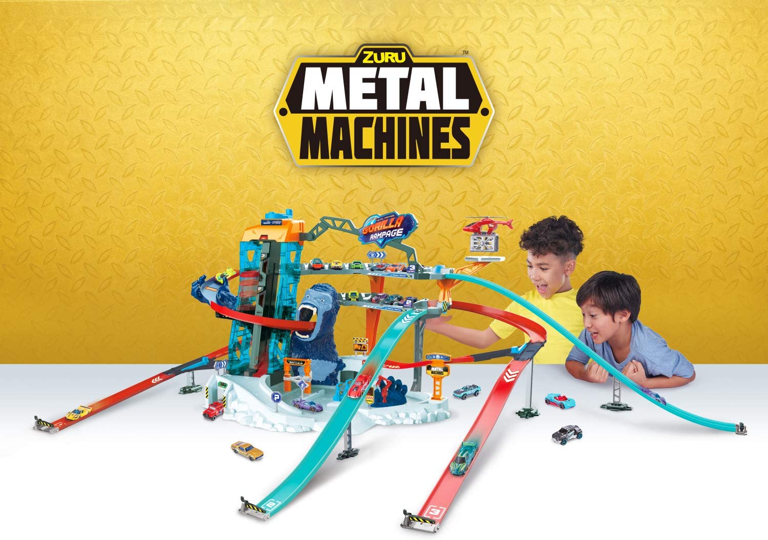 車のパーツ GORILLA Metal Machines Gorilla Rampage Garage Playset | Colorland Toys UAE