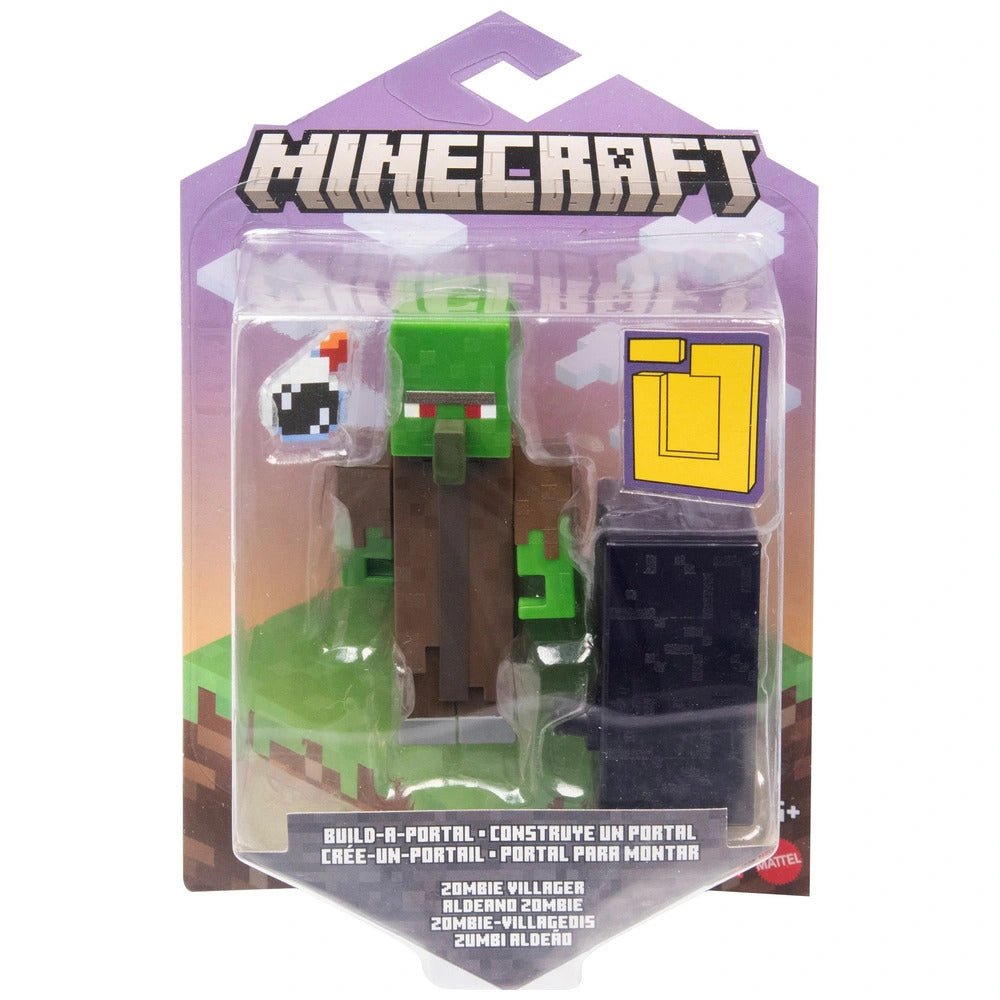 Minecraft Build - A - Portal Action Figures - Zombie Villager HGK37/GTP08 - Colorland Toys