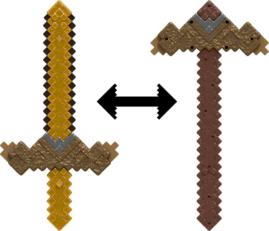 Minecraft Click & Switch Sword & Pick-Axe — Transforming 2-in-1 Role-Play Toy