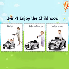 Mini Cooper Battery Operated With Handle White 656R-H - Colorland Toys