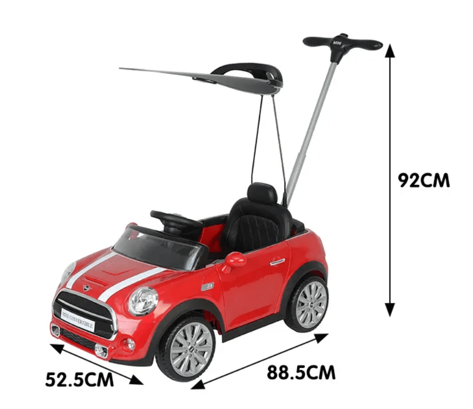Mini Cooper Licensed Push Car with Shade – Red (Model 3636C) - Colorland Toys