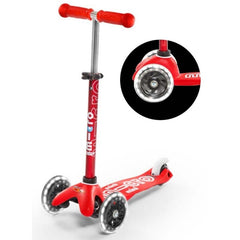 Mini Micro Deluxe LED Scooter Red MMD052 - Colorland Toys