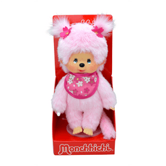 Monchhichi Cherry Blossom Pink Girl Plush 20cm M-242894 - Colorland Toys