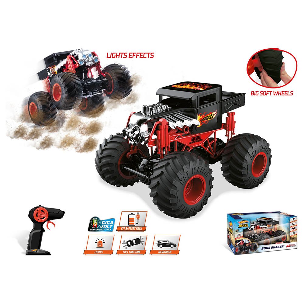 Mondo Hot Wheels RC Monster Truck Bone Shaker 2.4Ghz 63648 - Colorland Toys