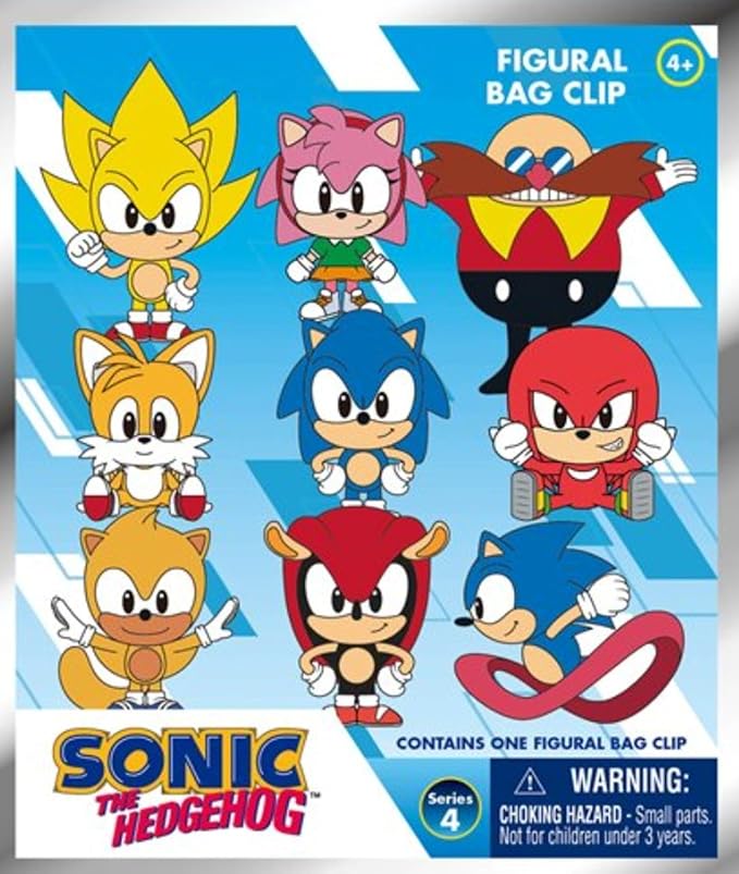 Monogram: Sonic 3D Foam Bag Clip, Series-4 MN36065 - Colorland Toys