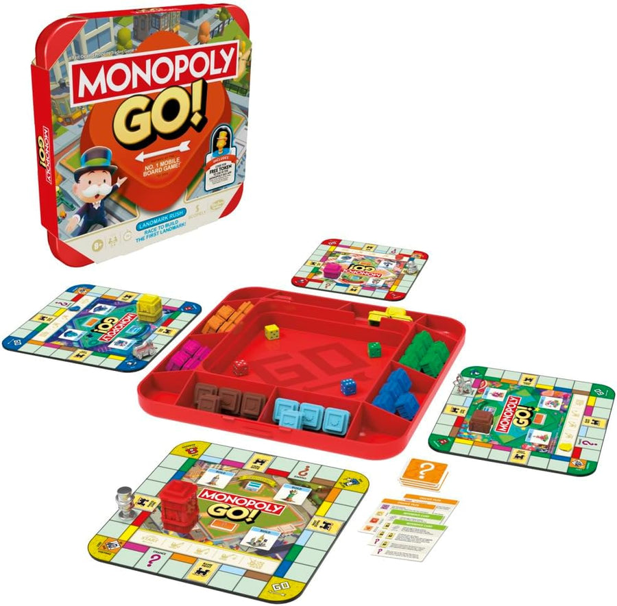 Monopoly GO! Board Game – Travel Edition for 2–4 Players, Ages 8+