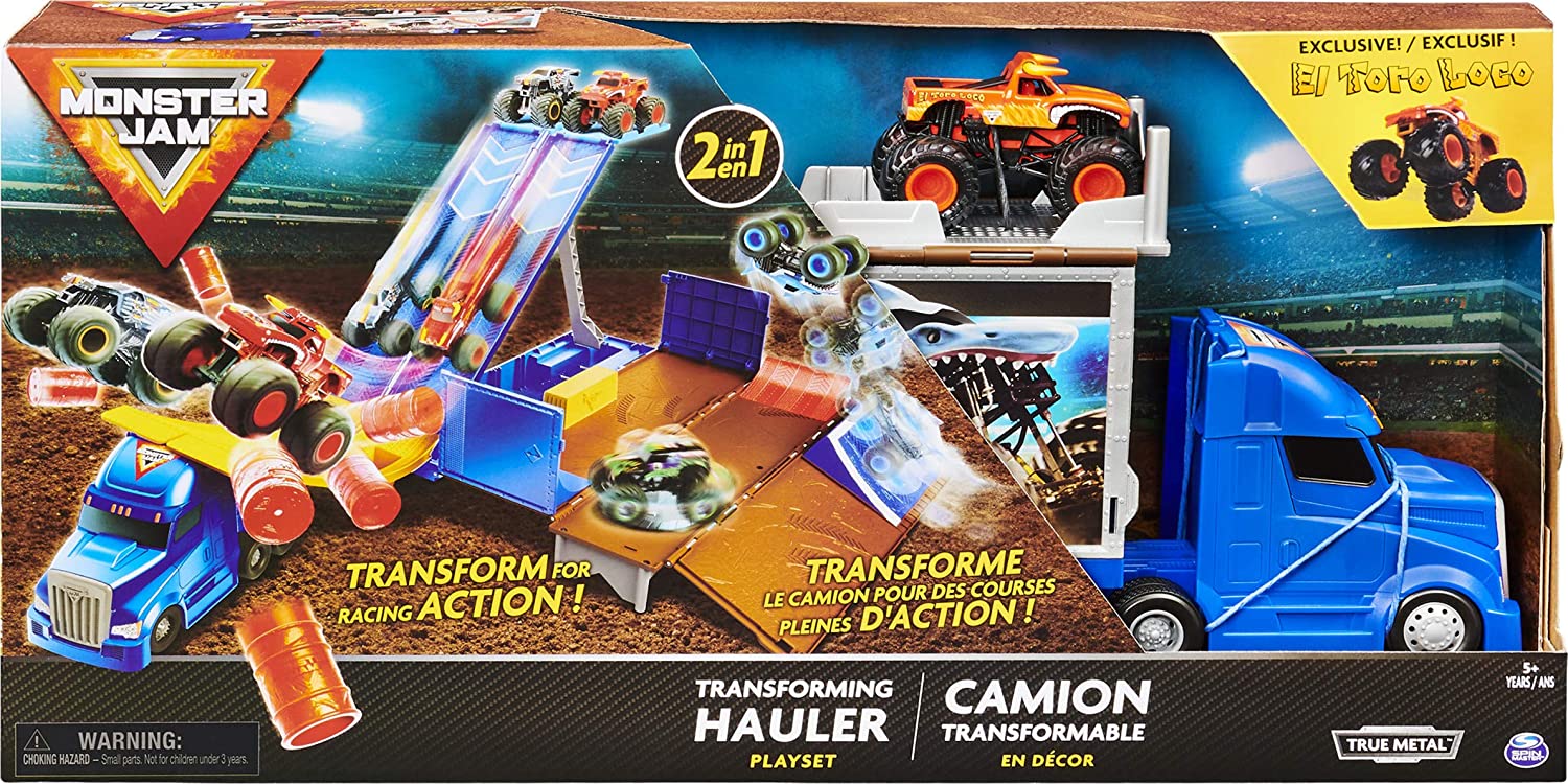 Monster Jam 1:64 2 - in - 1 Transforming Hauler Playset 6058258 - Colorland Toys