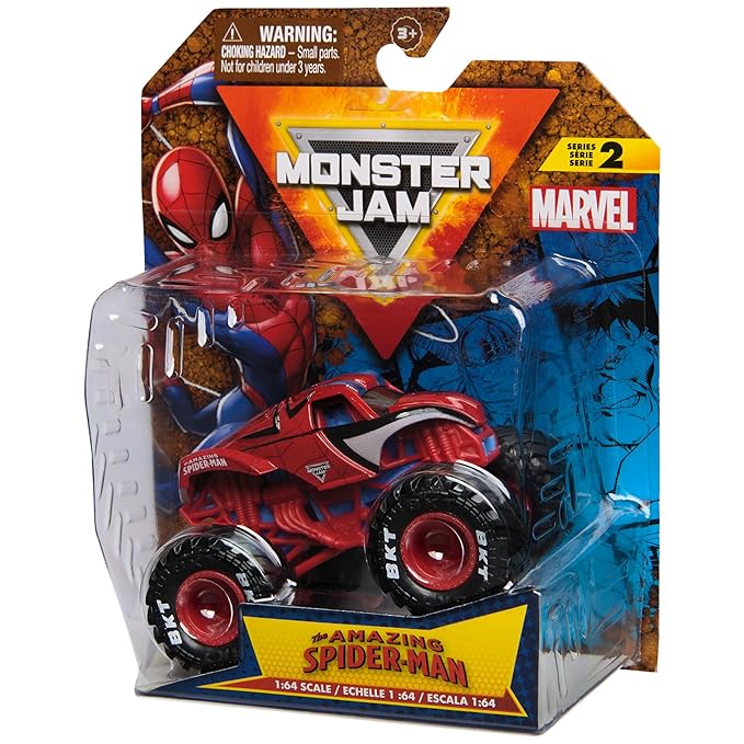 Monster Jam Marvel Vehicles 1:64 Scale Spiderman 6074263 - Colorland Toys