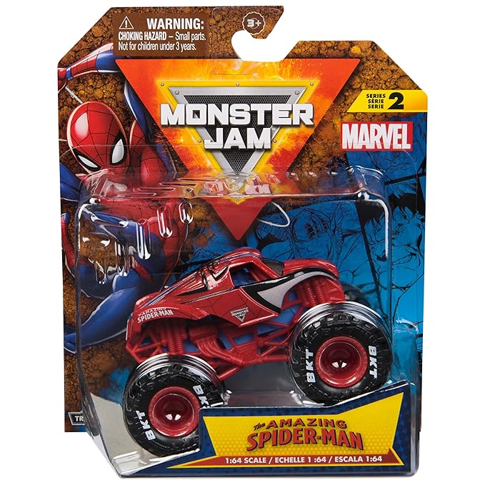 Monster Jam Marvel Vehicles 1:64 Scale Spiderman 6074263 - Colorland Toys