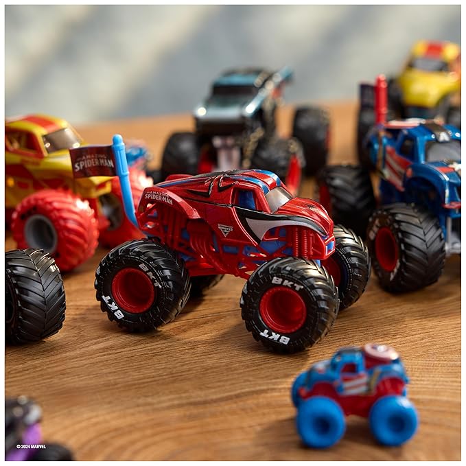 Monster Jam Marvel Vehicles 1:64 Scale Spiderman 6074263 - Colorland Toys