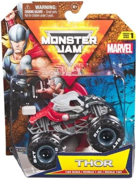 Monster Jam Marvel Vehicles 1:64 Scale Thor 6074265 - Colorland Toys