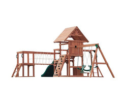 Mount Peak - Double Decker Everest Swing Set & Playhouse with wooden roof MP76143 - Colorland Toys