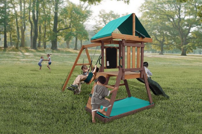 Mount Peak - Matterhorn Swing Set & Playhouse MP76139 - Colorland Toys