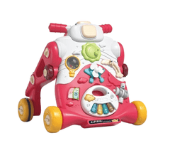 Multi Function 2 - in - 1 Music Baby Walker Pink 702A/B11143 - Colorland Toys