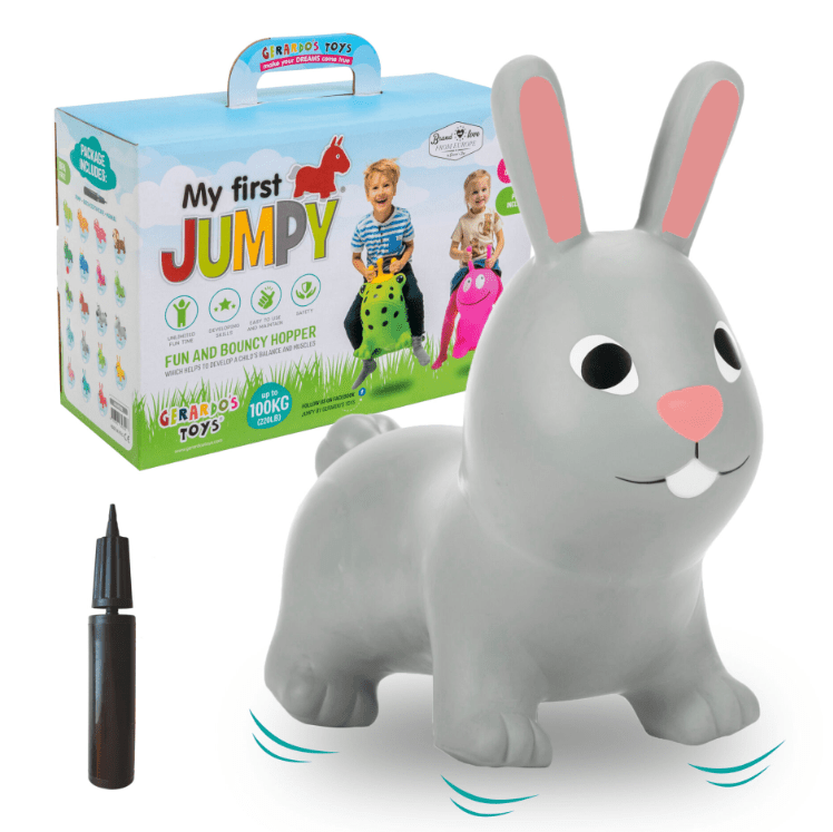 My First Jumpy Bunny Grey GT69323 - Colorland Toys