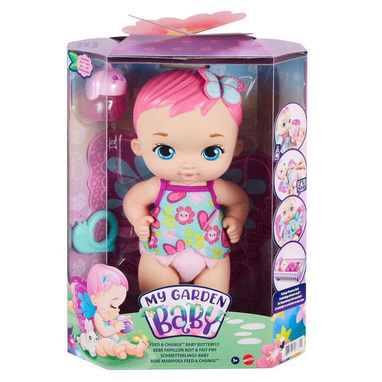 My Garden Baby Feed & Change Baby Butterfly Doll GYP10 - Colorland Toys