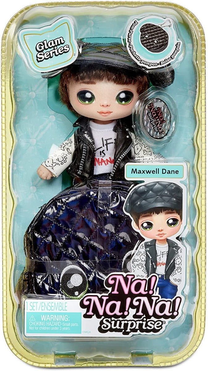 Na! Na! Na! Surprise 2 - in - 1 Pom Glam Maxwell Dane with Metallic Purse MGA - 575139 - Colorland Toys