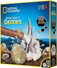 National Geographic Break Open 5 Geodes Kit RTNGGEO5 - Colorland Toys
