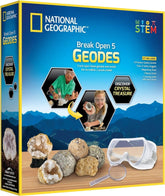 National Geographic Break Open 5 Geodes Kit RTNGGEO5 - Colorland Toys