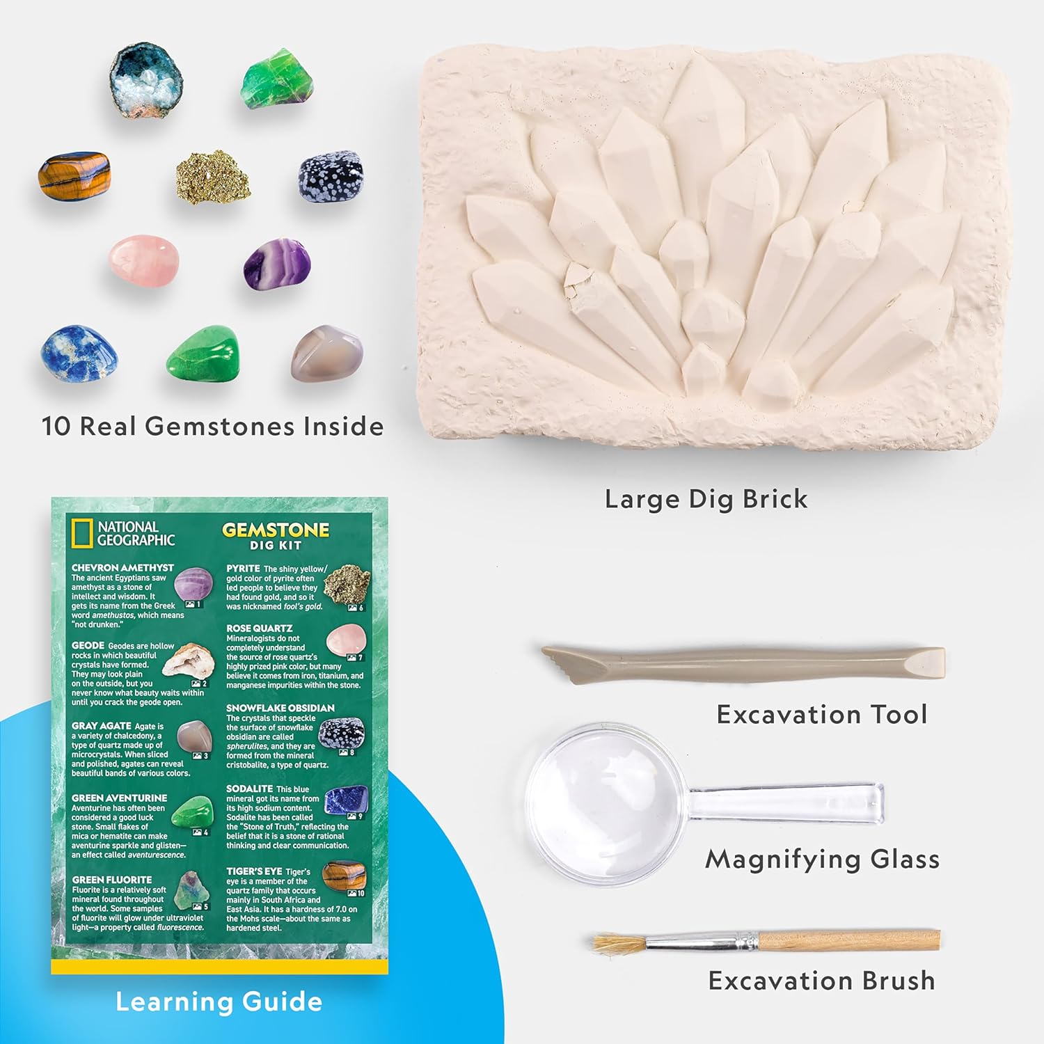National Geographic Mega Gemstone Dig Kit RTNGGEMINT - Colorland Toys