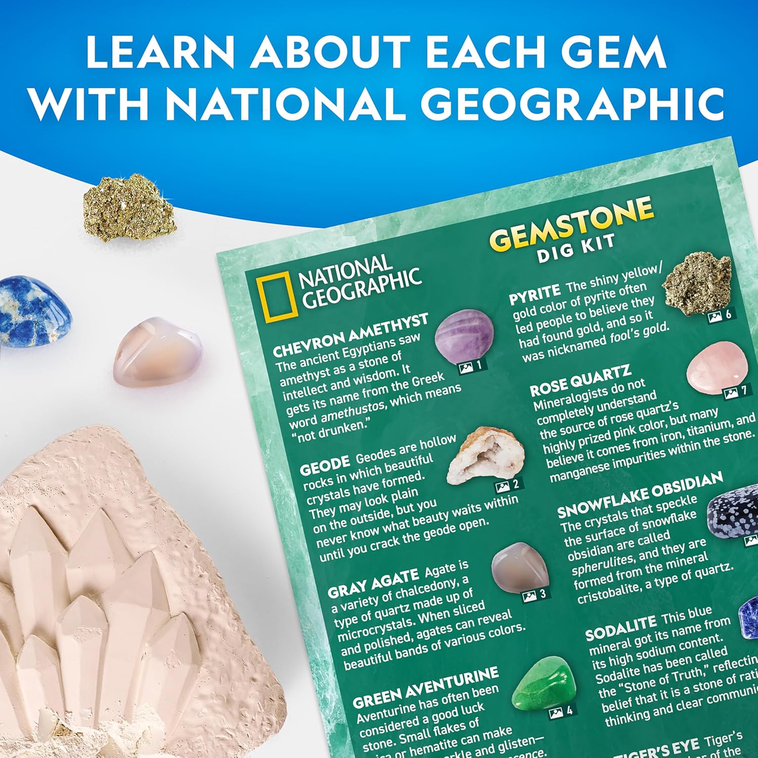 National Geographic Mega Gemstone Dig Kit RTNGGEMINT - Colorland Toys