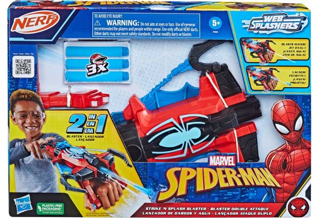 Nerf Marvel Spiderman Strike 'N Splash Blaster F7852 - Colorland Toys
