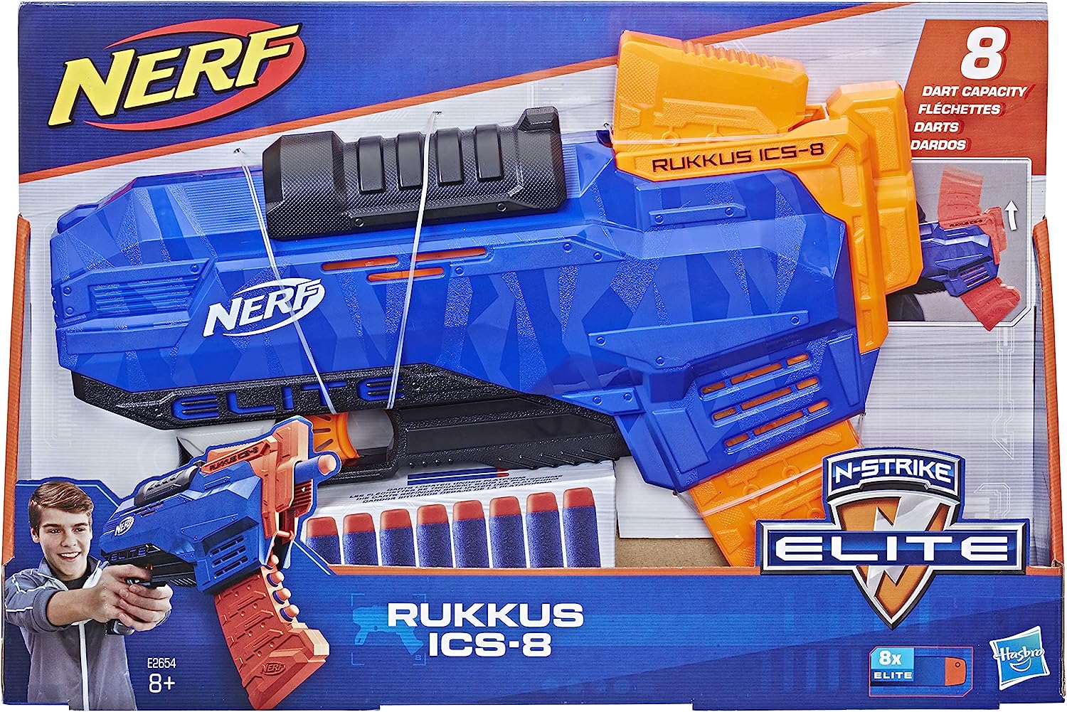 Nerf N - Strike Elite Rukkus ICS - 8 Dart Blaster E2654 - Colorland Toys