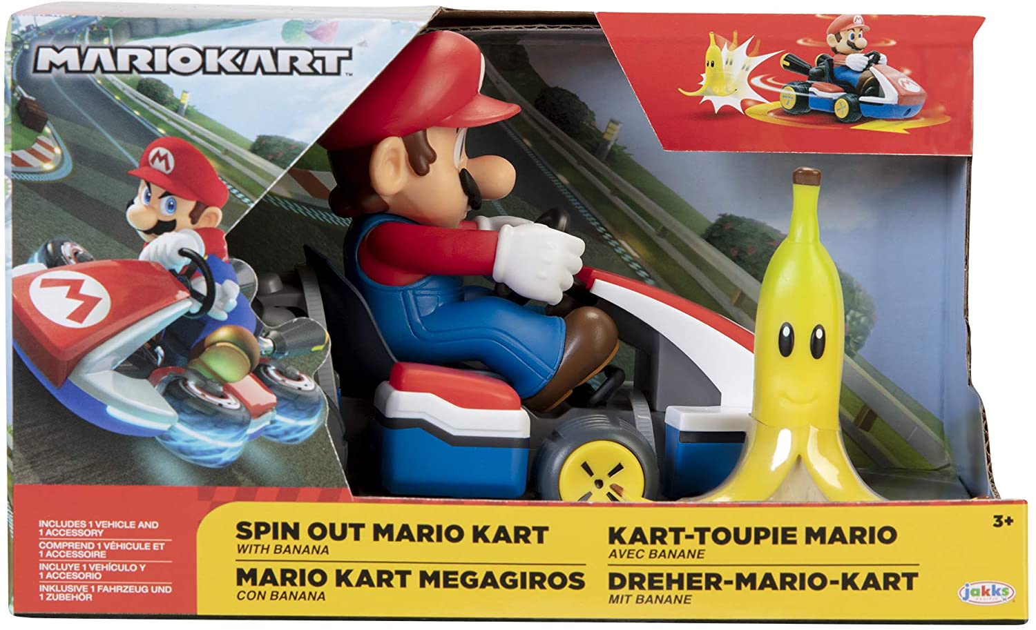 Nintendo Spin Out Mario Kart 2.5inch Assorted 86000 - Colorland Toys