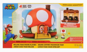 Nintendo Super Mario Toad House Playset Deluxe 2.5in 41367 - Colorland Toys