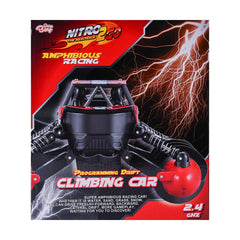 Nitro2Go RC Climbing Car – 360° Rotating 4WD Stunt Vehicle with Remote Control, 90 Min Playtime, Red (N2G - 698060) - Colorland Toys