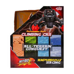 Nitro2Go RC Climbing Car – 360° Rotating 4WD Stunt Vehicle with Remote Control, 90 Min Playtime, Red (N2G - 698060) - Colorland Toys