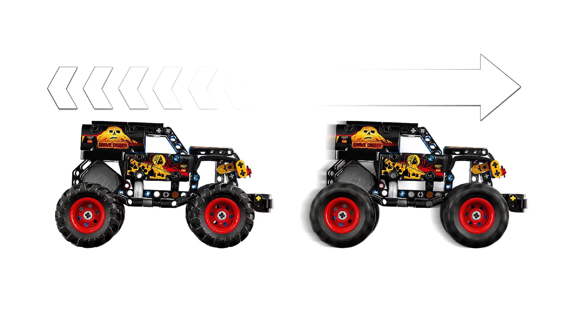 LEGO Technic Monster Jam Grave Digger Fire And Ice 42219 - Colorland Toys
