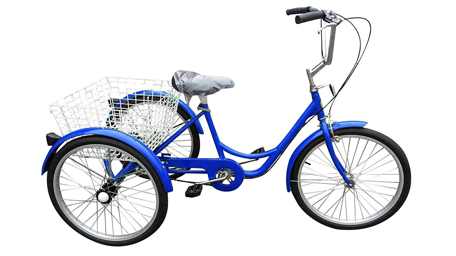 Bicycle 24 Inch Three Wheel with Basket Blue - Colorland Toys