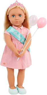Our Generation Brenna Birthday Doll With Pink Dress - Colorland Toys