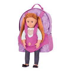 Our Generation Doll Hop On Carrier Backpack – Purple Hearts (BD37418Z) - Colorland Toys