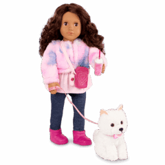 Our Generation Doll & Pomeranian Pup With Accs, Ines & Jojo BD31737Z - Colorland Toys